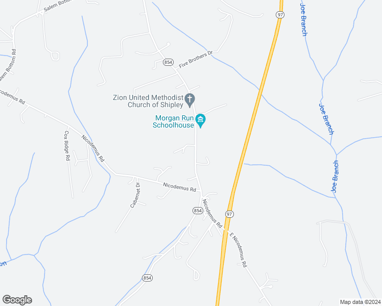 map of restaurants, bars, coffee shops, grocery stores, and more near 2820 Old Washington Road in Westminster
