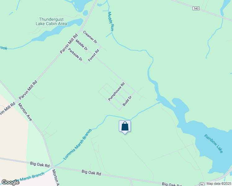 map of restaurants, bars, coffee shops, grocery stores, and more near 23 Dogwood Lane in Pittsgrove