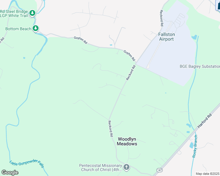 map of restaurants, bars, coffee shops, grocery stores, and more near 2905 Ashwood Road in Fallston