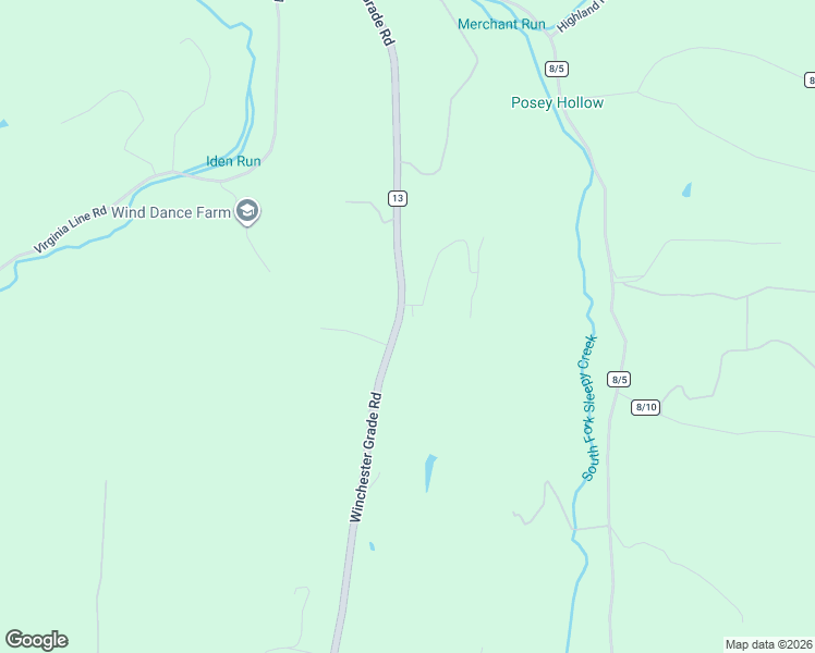 map of restaurants, bars, coffee shops, grocery stores, and more near 8023 County Route 13 in Berkeley Springs