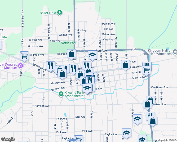 map of restaurants, bars, coffee shops, grocery stores, and more near 311 7th Street in Charleston