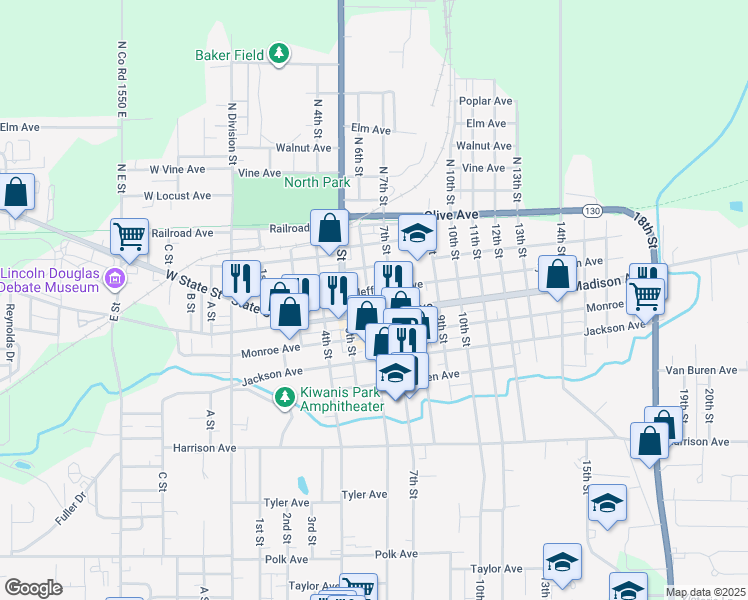 map of restaurants, bars, coffee shops, grocery stores, and more near in Charleston