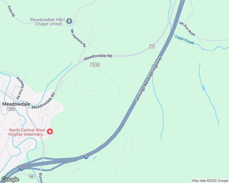 map of restaurants, bars, coffee shops, grocery stores, and more near 166 Stonewall Road in Fairmont