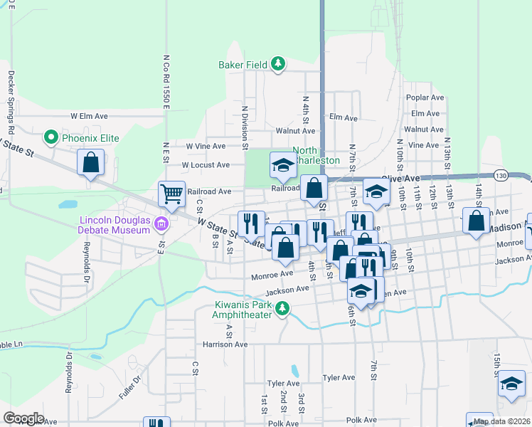 map of restaurants, bars, coffee shops, grocery stores, and more near 99 1st Street in Charleston