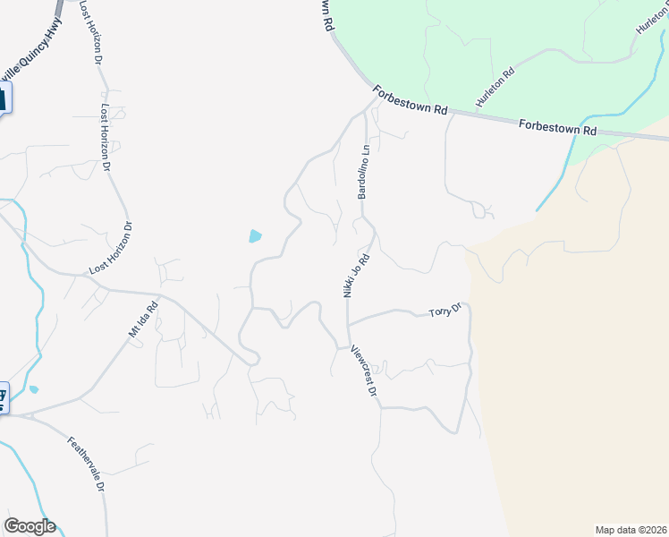 map of restaurants, bars, coffee shops, grocery stores, and more near 0 Nikki Jo Road in Oroville