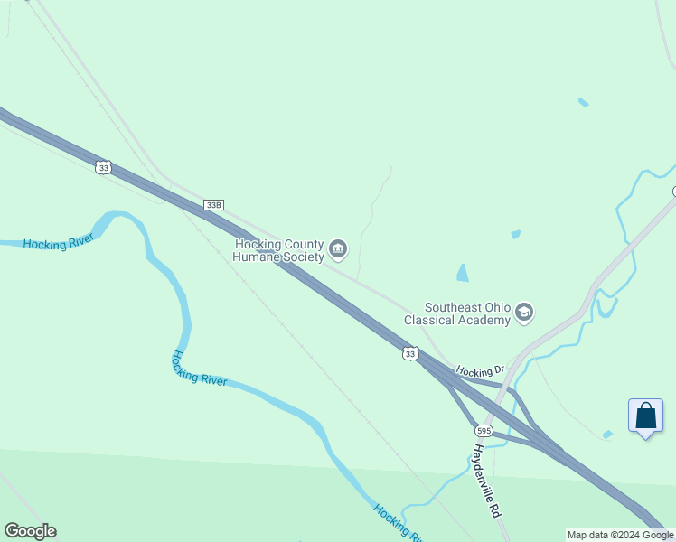 map of restaurants, bars, coffee shops, grocery stores, and more near 36960 Hocking Drive in Logan