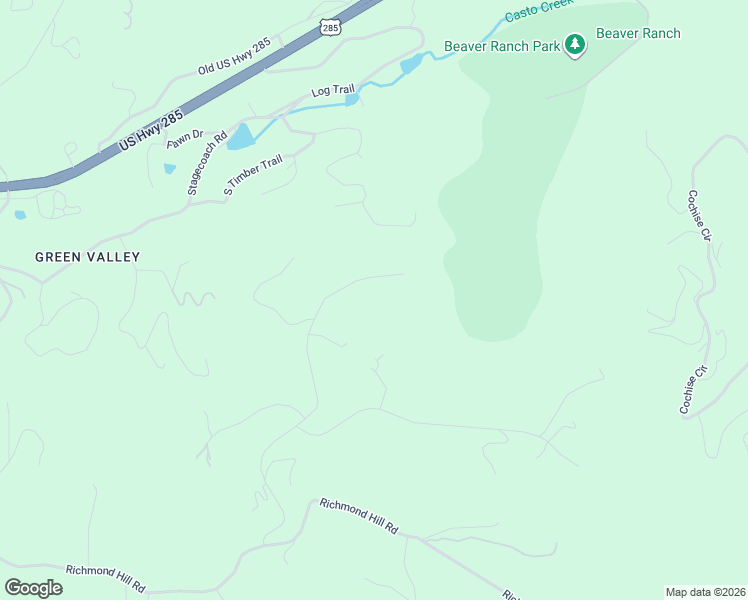map of restaurants, bars, coffee shops, grocery stores, and more near 11406 Conifer Ridge Drive in Conifer