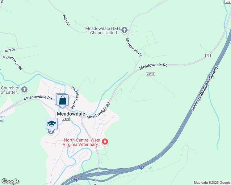map of restaurants, bars, coffee shops, grocery stores, and more near 608 Vista Oaks Drive in Fairmont