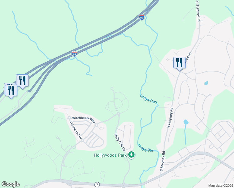 map of restaurants, bars, coffee shops, grocery stores, and more near 5058 Woods Line Drive in Aberdeen