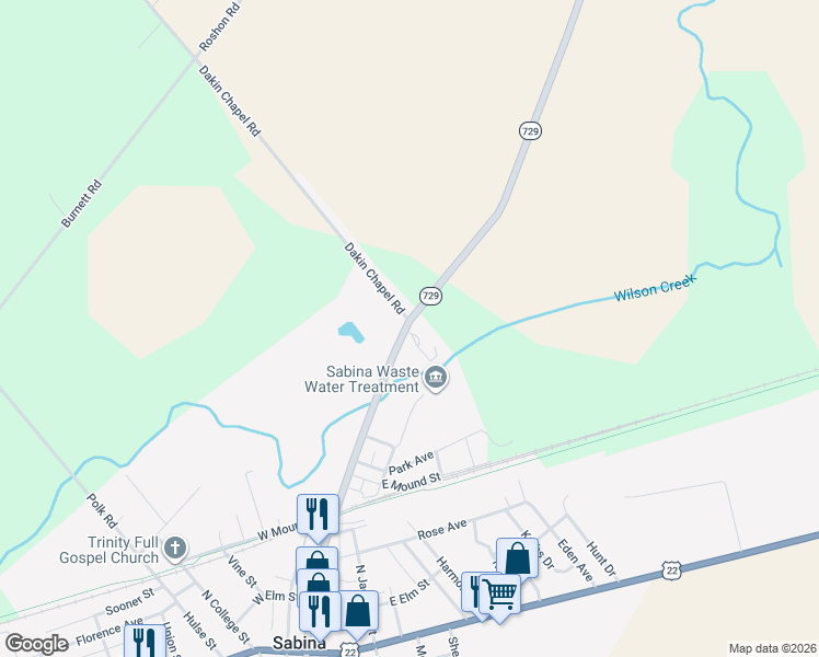 map of restaurants, bars, coffee shops, grocery stores, and more near 780 Howard Street in Sabina