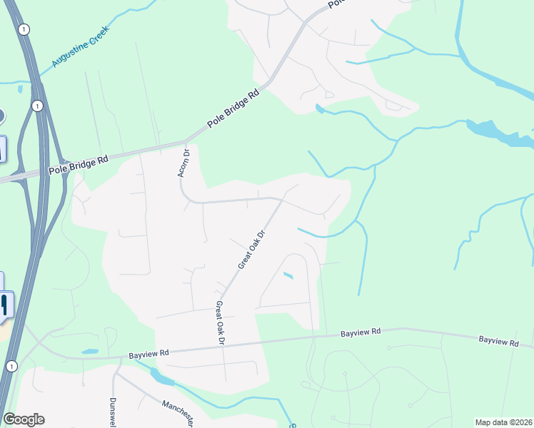 map of restaurants, bars, coffee shops, grocery stores, and more near 314 Great Oak Drive in Middletown