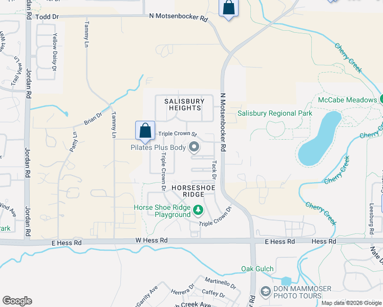 map of restaurants, bars, coffee shops, grocery stores, and more near 18139 Tennyson Lane in Parker