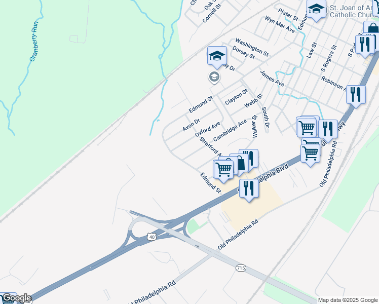 map of restaurants, bars, coffee shops, grocery stores, and more near 924 Cambridge Avenue in Aberdeen