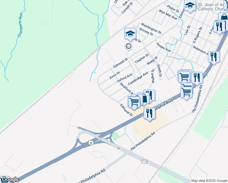 map of restaurants, bars, coffee shops, grocery stores, and more near 924 Cambridge Avenue in Aberdeen