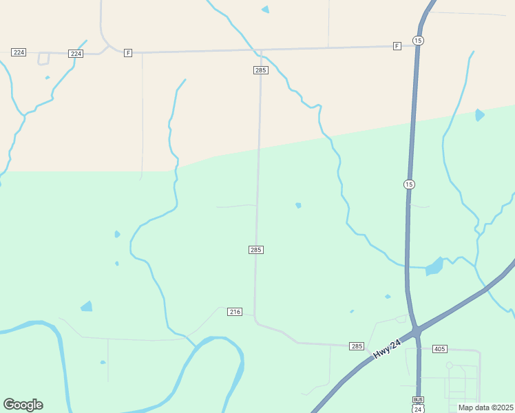 map of restaurants, bars, coffee shops, grocery stores, and more near County Road 285 in Paris