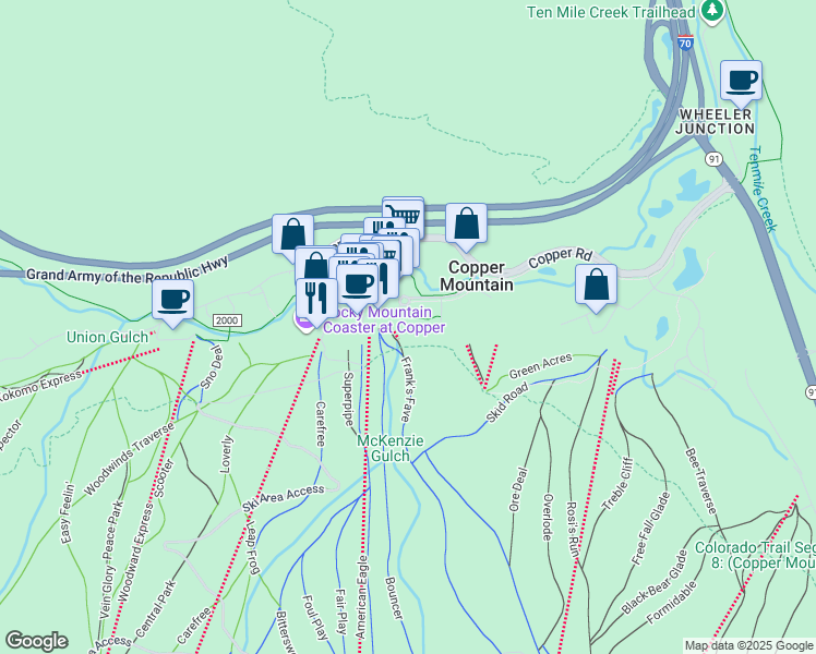 map of restaurants, bars, coffee shops, grocery stores, and more near 168 10 Mile Circle in Frisco