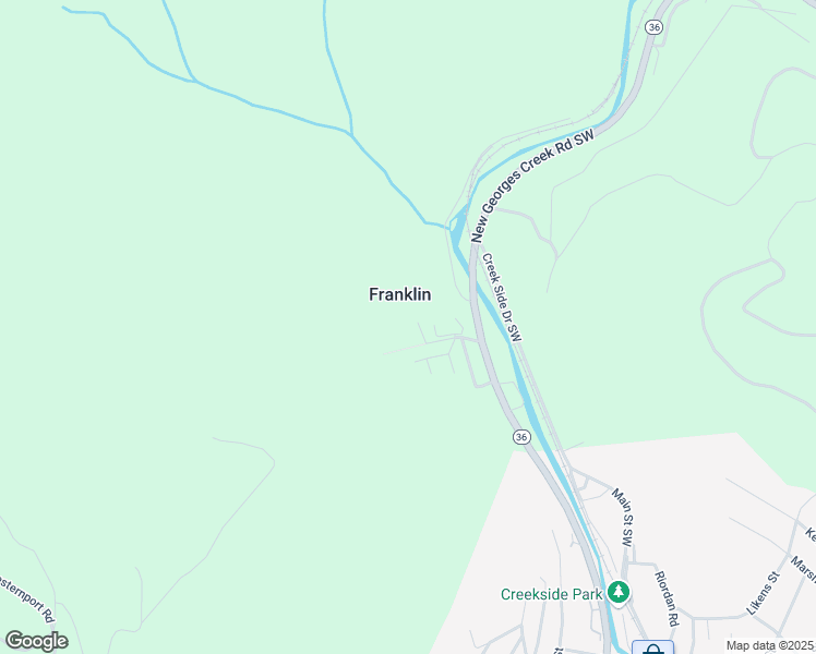 map of restaurants, bars, coffee shops, grocery stores, and more near Shady Lane Southwest in Westernport