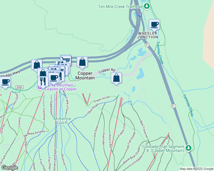 map of restaurants, bars, coffee shops, grocery stores, and more near 155 Wheeler Place in Frisco