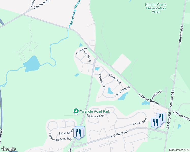 map of restaurants, bars, coffee shops, grocery stores, and more near 200 Tipperary Place in Galloway