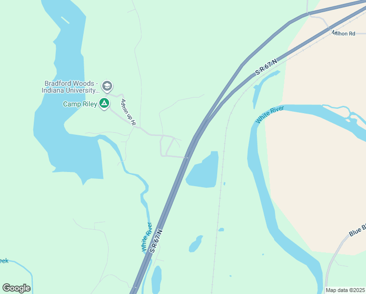 map of restaurants, bars, coffee shops, grocery stores, and more near 5040 Indiana 67 in Martinsville