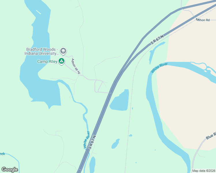 map of restaurants, bars, coffee shops, grocery stores, and more near 5040 Indiana 67 in Martinsville