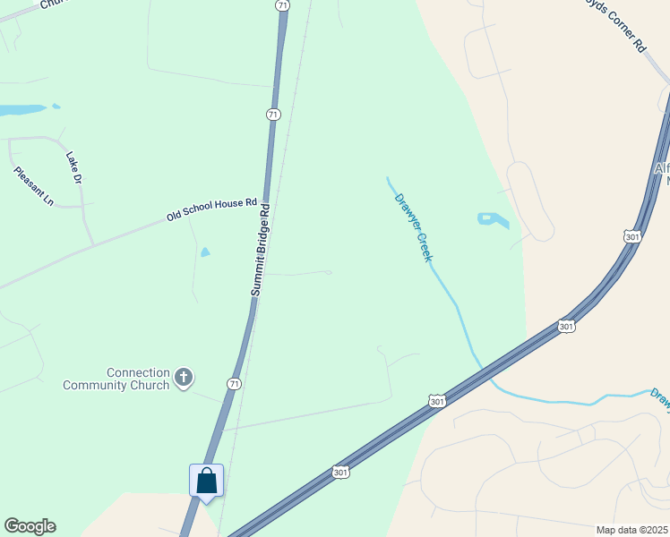 map of restaurants, bars, coffee shops, grocery stores, and more near 4677 Summit Bridge Road in Middletown