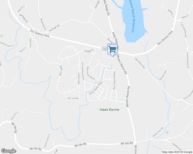 map of restaurants, bars, coffee shops, grocery stores, and more near 404 Tanglewood Parkway in Oroville