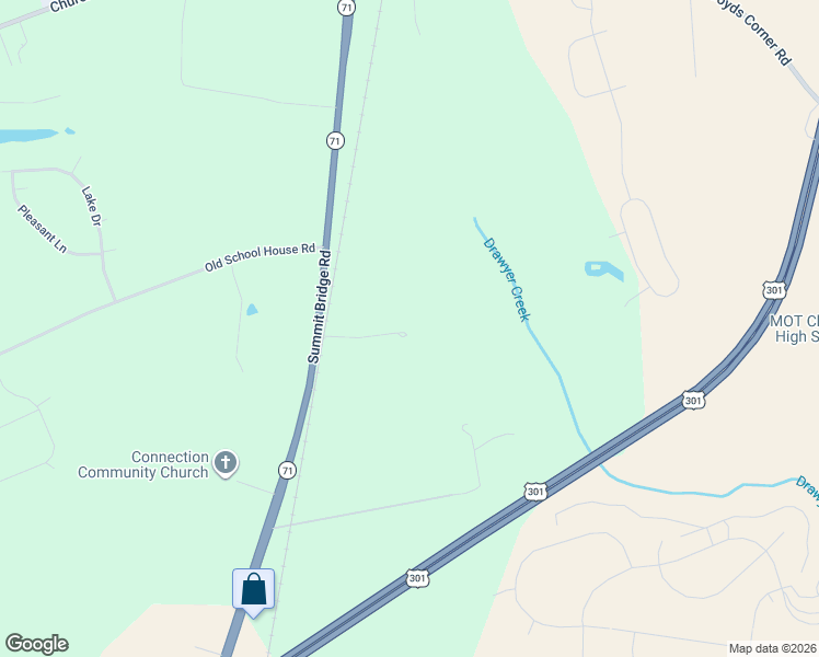map of restaurants, bars, coffee shops, grocery stores, and more near 4677 Summit Bridge Road in Middletown