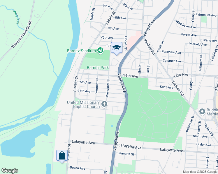 map of restaurants, bars, coffee shops, grocery stores, and more near 803 15th Avenue in Middletown