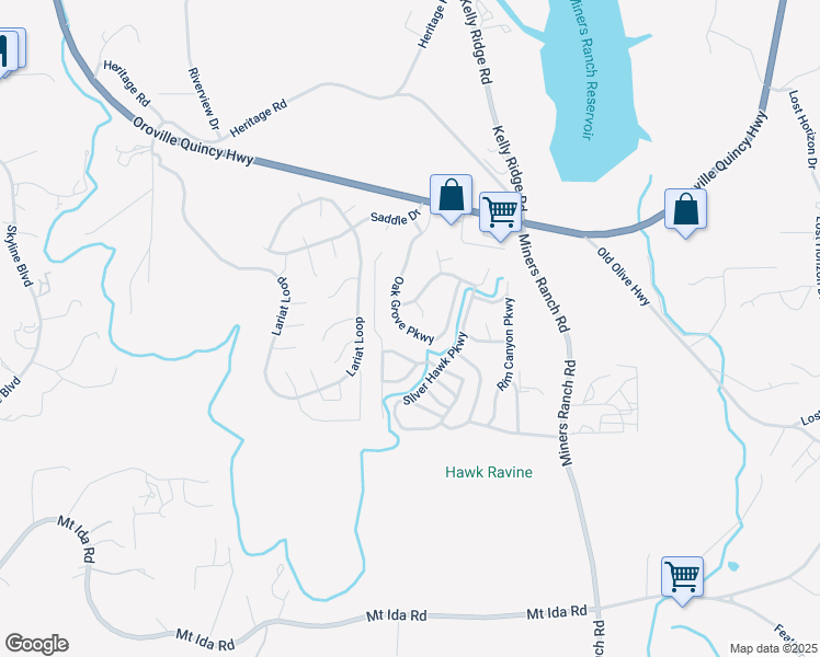 map of restaurants, bars, coffee shops, grocery stores, and more near 411 Summerwood Parkway in Oroville