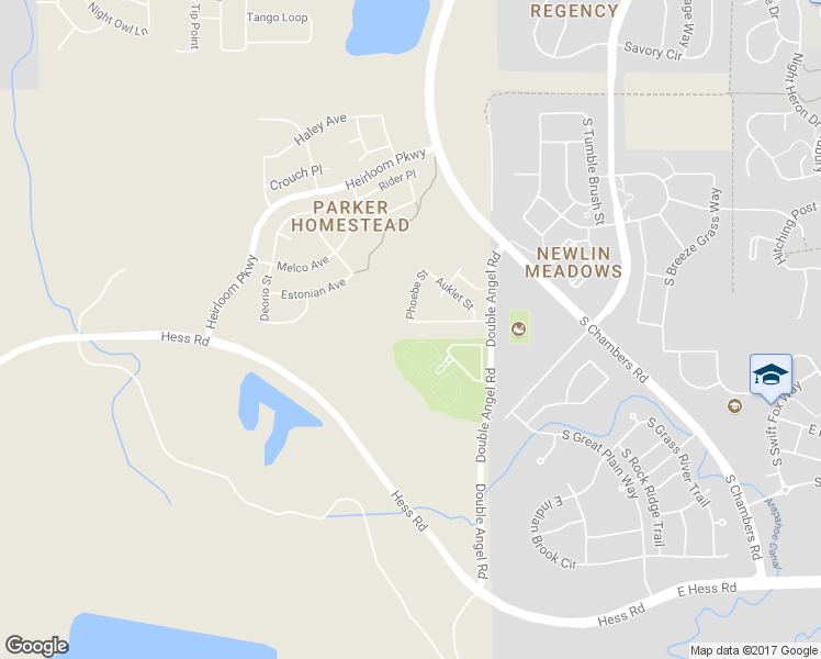 map of restaurants, bars, coffee shops, grocery stores, and more near 15048 Yellowthroat Street in Parker