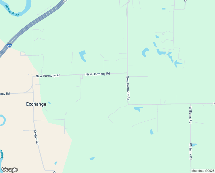 map of restaurants, bars, coffee shops, grocery stores, and more near 6295 New Harmony Road in Martinsville