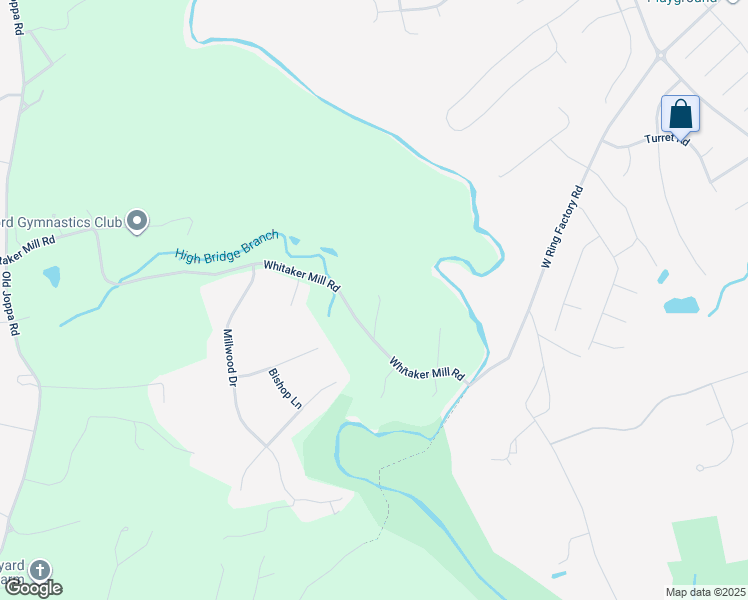 map of restaurants, bars, coffee shops, grocery stores, and more near 1100 Whitaker Mill Road in Harford County
