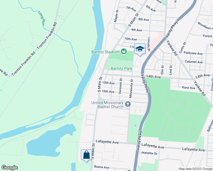 map of restaurants, bars, coffee shops, grocery stores, and more near 501 15th Avenue in Middletown