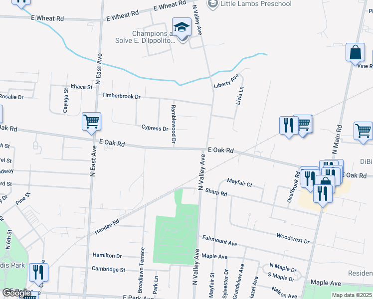 map of restaurants, bars, coffee shops, grocery stores, and more near 927 County Road 681 in Vineland