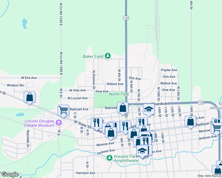 map of restaurants, bars, coffee shops, grocery stores, and more near 3rd Street in Charleston