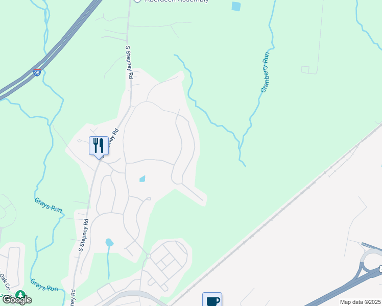 map of restaurants, bars, coffee shops, grocery stores, and more near 948 Bentgrass Drive in Aberdeen
