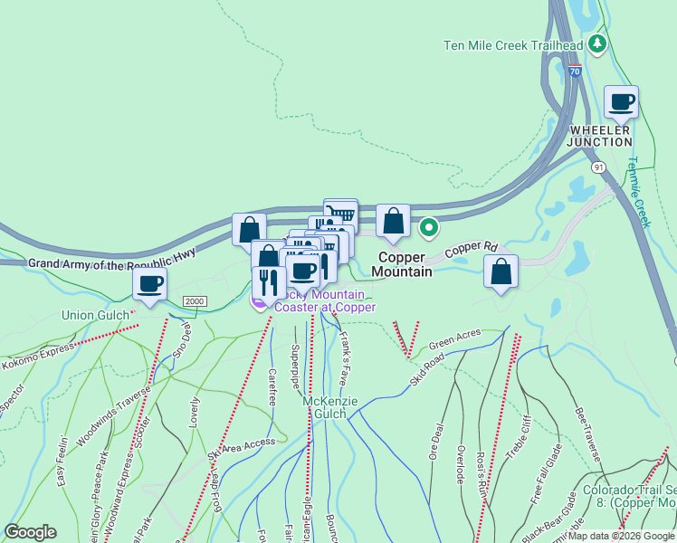 map of restaurants, bars, coffee shops, grocery stores, and more near 189 10 Mile Circle in Frisco