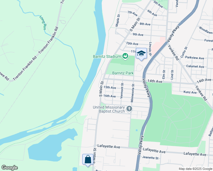 map of restaurants, bars, coffee shops, grocery stores, and more near 501 15th Avenue in Middletown