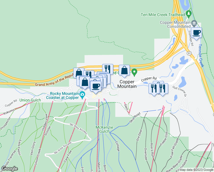map of restaurants, bars, coffee shops, grocery stores, and more near 189 10 Mile Circle in Frisco