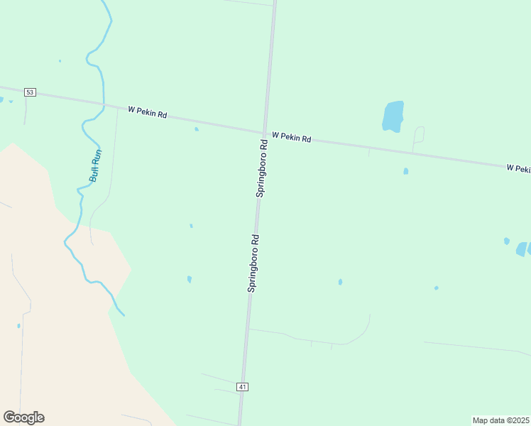 map of restaurants, bars, coffee shops, grocery stores, and more near 4256 Springboro Road in Lebanon