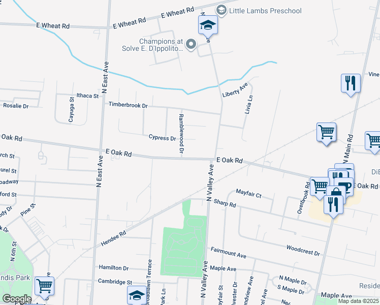 map of restaurants, bars, coffee shops, grocery stores, and more near 927 County Road 681 in Vineland