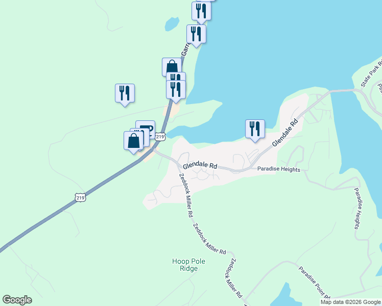 map of restaurants, bars, coffee shops, grocery stores, and more near 11 Glendale Road in Oakland