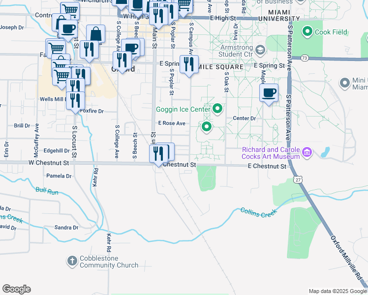 map of restaurants, bars, coffee shops, grocery stores, and more near in 