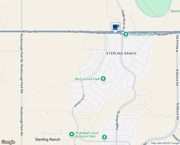 map of restaurants, bars, coffee shops, grocery stores, and more near 9622 Taylor River Circle in Littleton