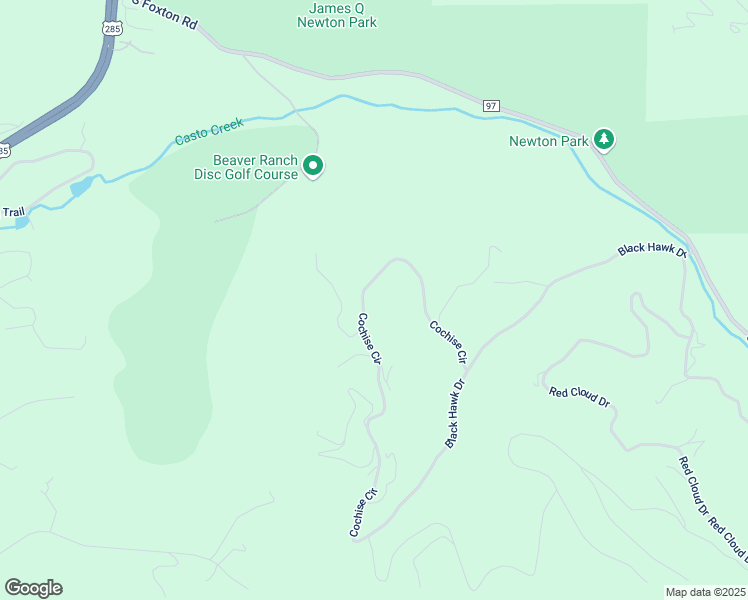 map of restaurants, bars, coffee shops, grocery stores, and more near 11874 Cochise Circle in Conifer
