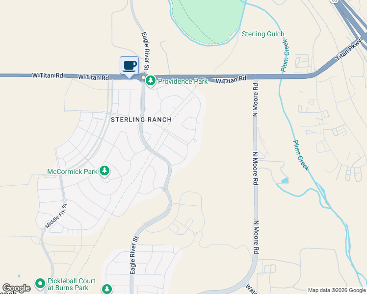 map of restaurants, bars, coffee shops, grocery stores, and more near 7818 Piney River Avenue in Littleton