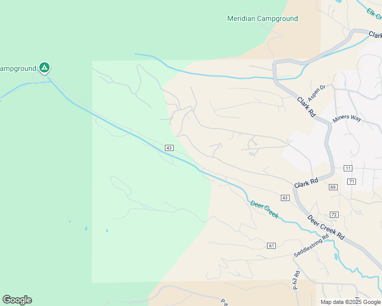 map of restaurants, bars, coffee shops, grocery stores, and more near 7333 County Road 43 in Bailey