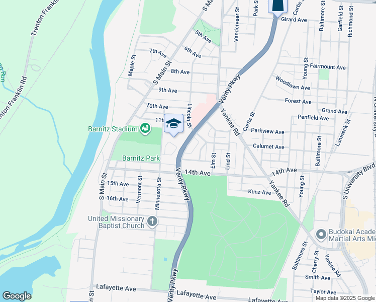 map of restaurants, bars, coffee shops, grocery stores, and more near 1231 Woodside Boulevard in Middletown