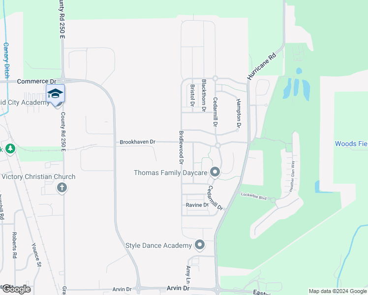map of restaurants, bars, coffee shops, grocery stores, and more near 2191 Bridlewood Drive in Franklin